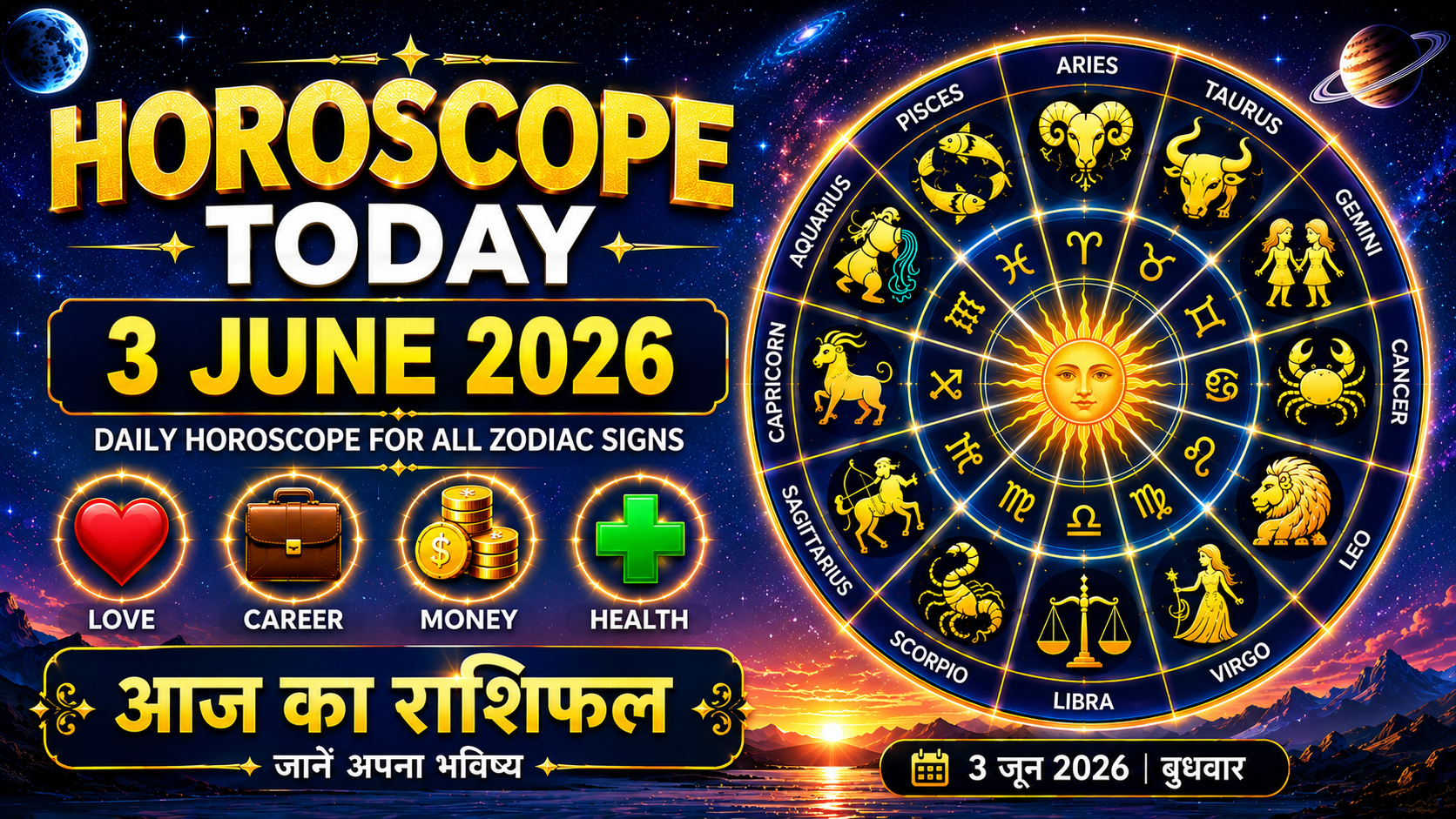 Horoscope Today 3 June 2026