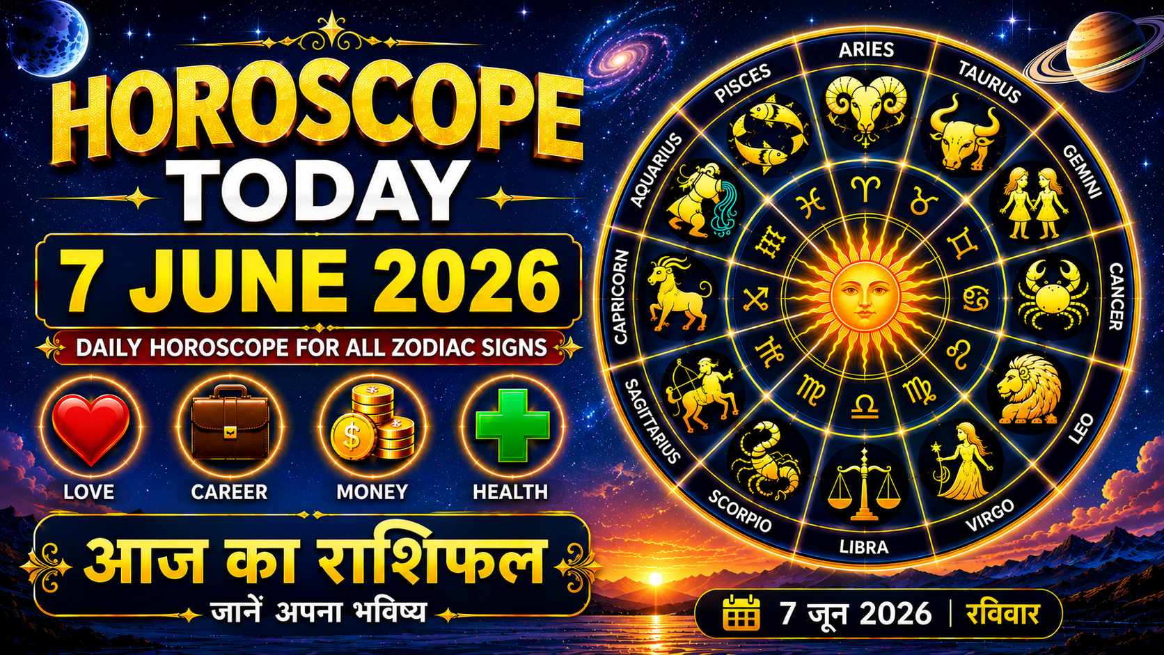 Horoscope Today 7 June 2026